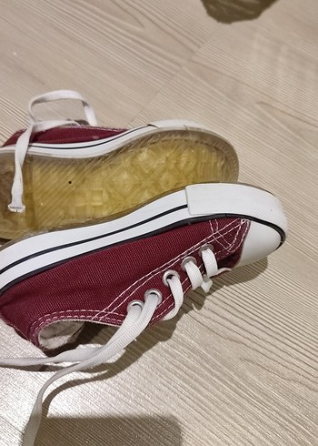 Bordo Bağcıklı Kız Çocuk Spor Ayakkabı - Görsel 4