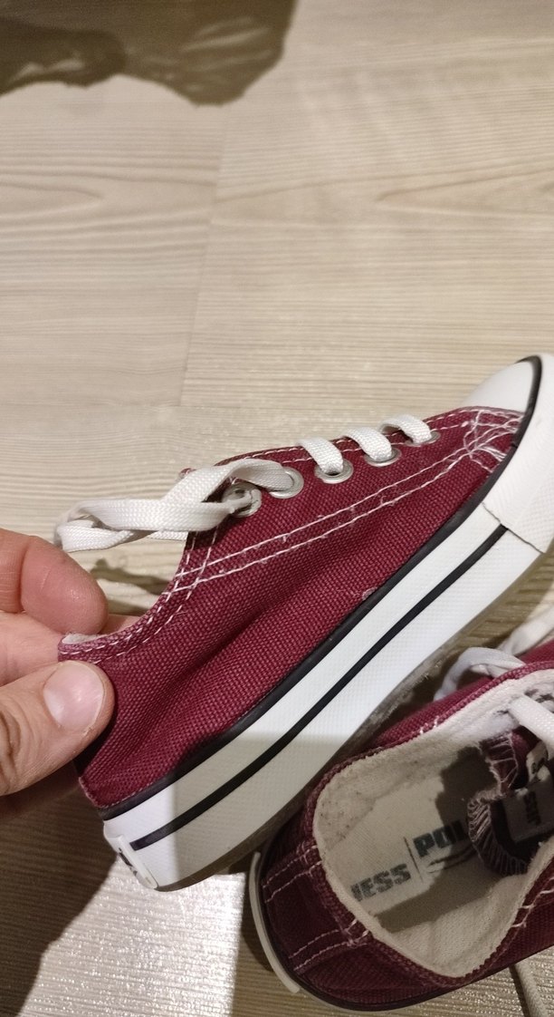 Bordo Bağcıklı Kız Çocuk Spor Ayakkabı - Görsel 3