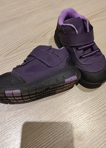 Kız Çocuk Mor İlk Adım Ayakkabısı Velcro - Görsel 2