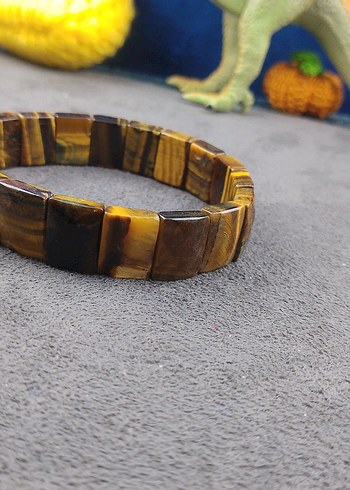 Bohem Tarz dogaltaş kaplan gözü Kahverengi Boncuklu Bileklik - Görsel 3