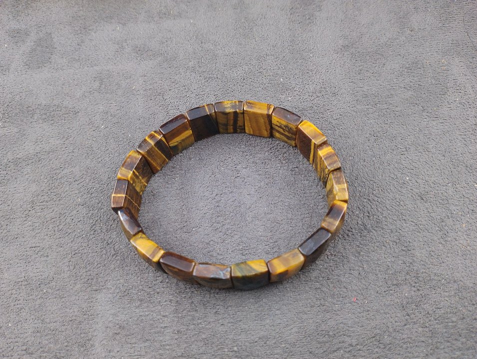 Bohem Tarz dogaltaş kaplan gözü Kahverengi Boncuklu Bileklik - Görsel 2