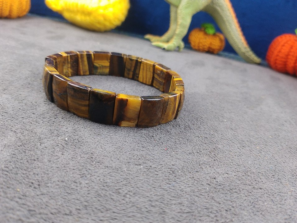 Bohem Tarz dogaltaş kaplan gözü Kahverengi Boncuklu Bileklik - Görsel 3