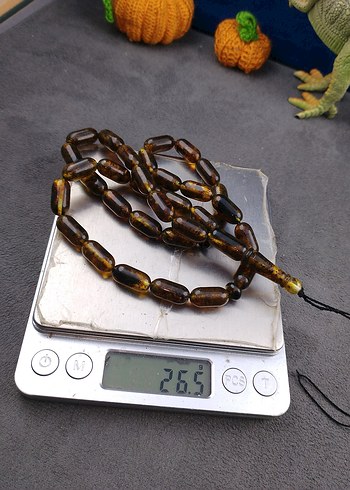 Kahverengi Minimalist polonya damla kehribar Erkek Tesbih - Görsel 3