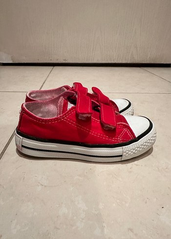 Kız-erkek Çocuk Kırmızı Cırt Cırtlı Spor Ayakkabı - Görsel 2