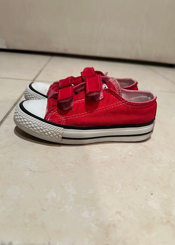 Kız-erkek Çocuk Kırmızı Cırt Cırtlı Spor Ayakkabı - Görsel 4