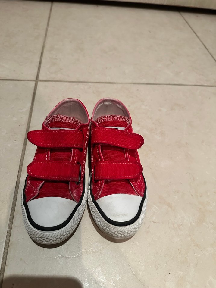 Kız-erkek Çocuk Kırmızı Cırt Cırtlı Spor Ayakkabı - Görsel 5