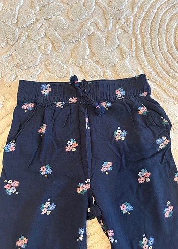 Kız Çocuk Mavi Çiçek Desenli Rahat Pantolon LEOPAR PANTLN HEDİYE - Görsel 2