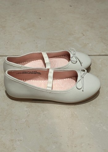 Kız Çocuk Beyaz Fiyonklu Babet - Görsel 2