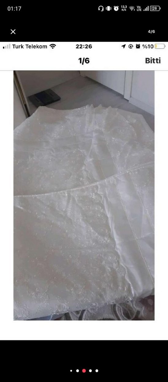 İnci Detaylı İşlemeli Beyaz Yatak Örtüsü - Görsel 3