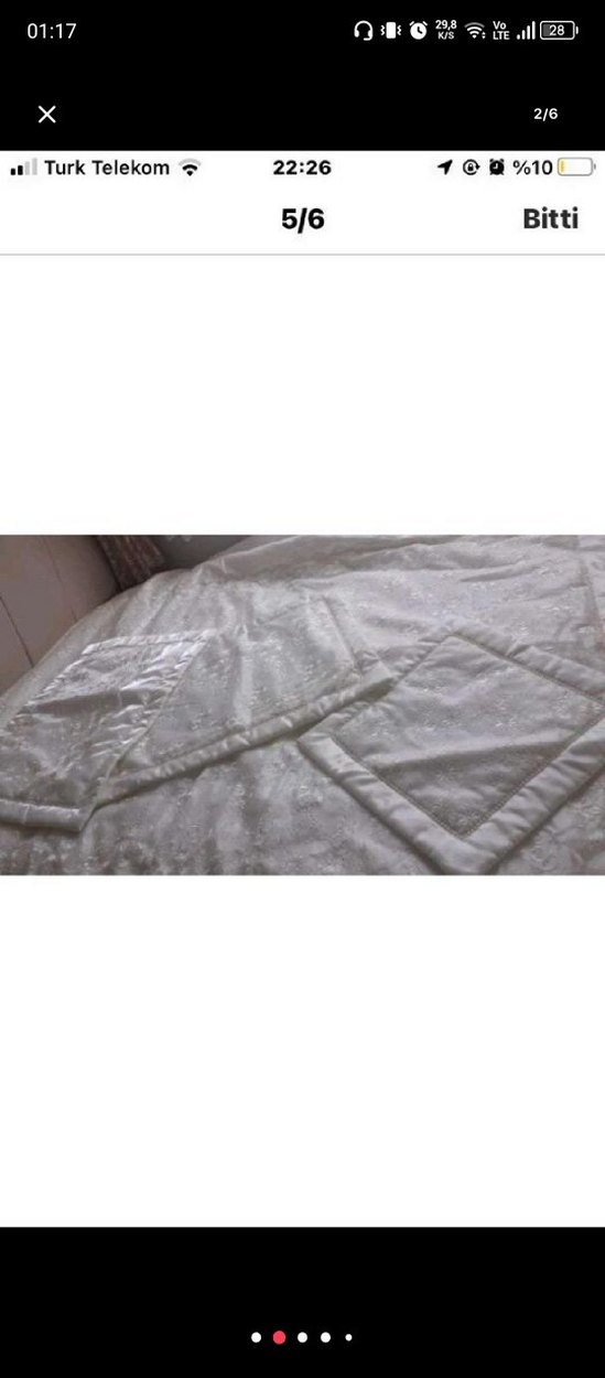 İnci Detaylı İşlemeli Beyaz Yatak Örtüsü - Görsel 5