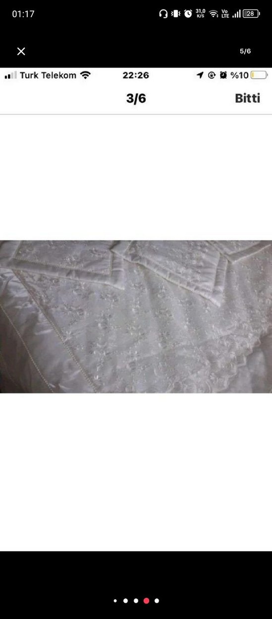 İnci Detaylı İşlemeli Beyaz Yatak Örtüsü - Görsel 2