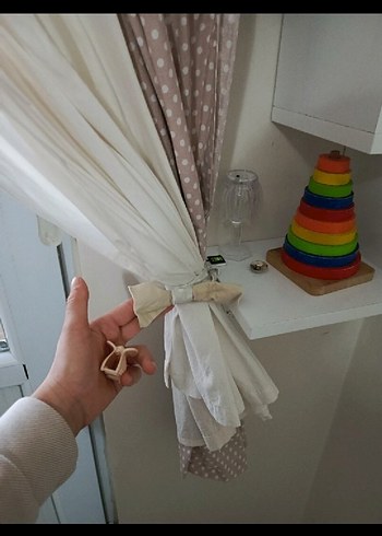 Nakışlı Modern Klasik Bej Perde - Görsel 2