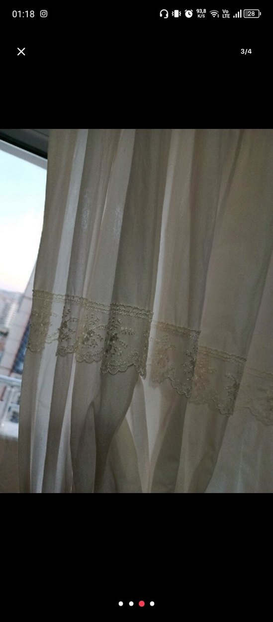 Nakışlı Modern Klasik Bej Perde - Görsel 3