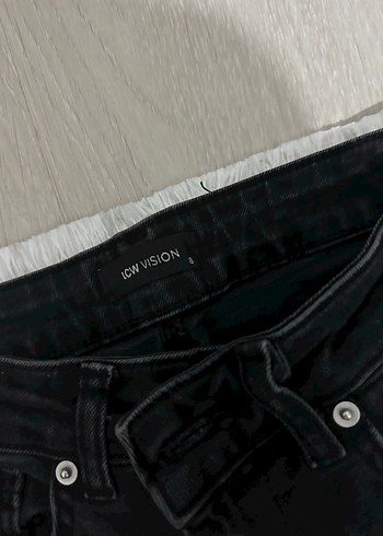 Siyah Midi Boy Kadın Denim Jean - Görsel 9