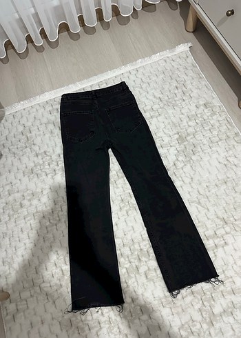 Siyah Midi Boy Kadın Denim Jean - Görsel 7