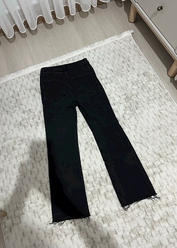 Siyah Midi Boy Kadın Denim Jean - Görsel 6