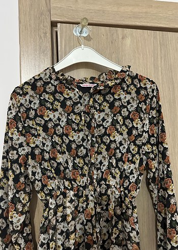 Bohem Uzun Kollu Piliseli Kadın Elbise - Görsel 6