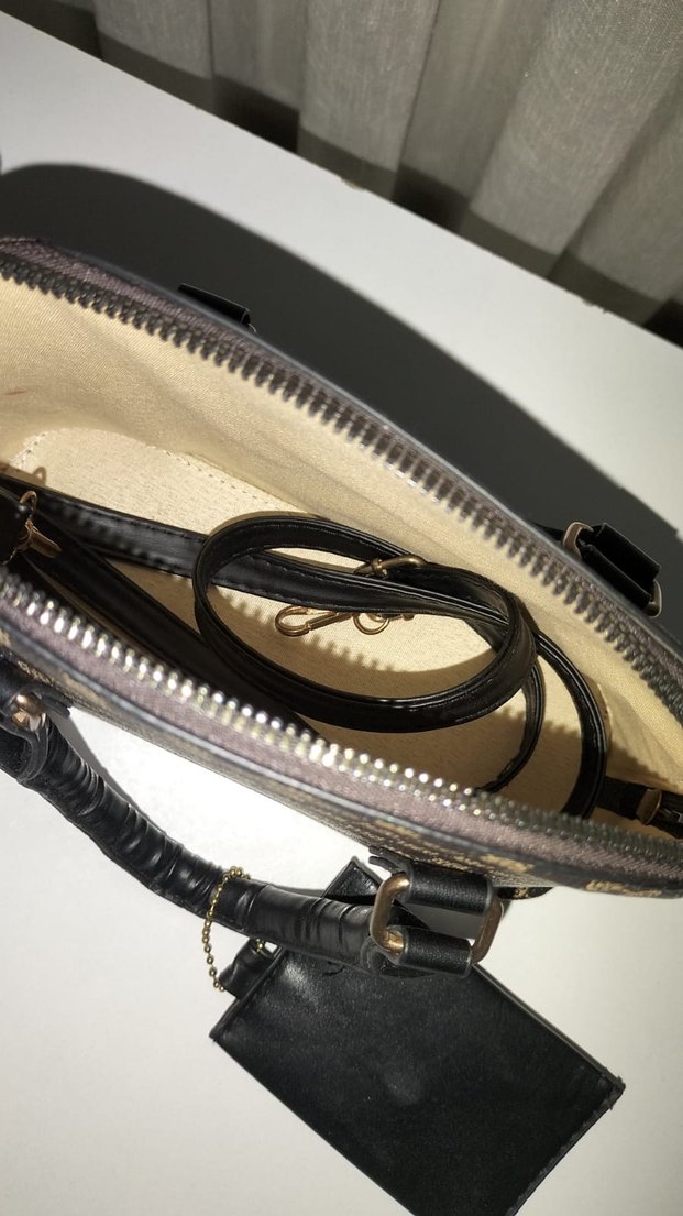 Kahverengi Deri Kemerli Kadın Çanta - Görsel 3