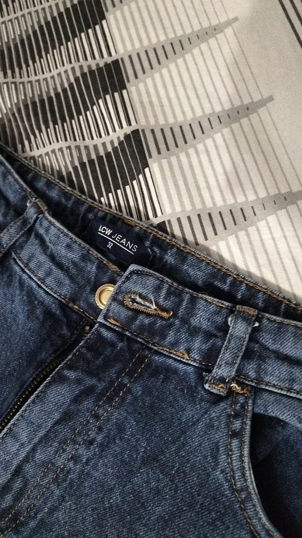 Kadın Lacivert Midi Kot Pantolon - Görsel 3