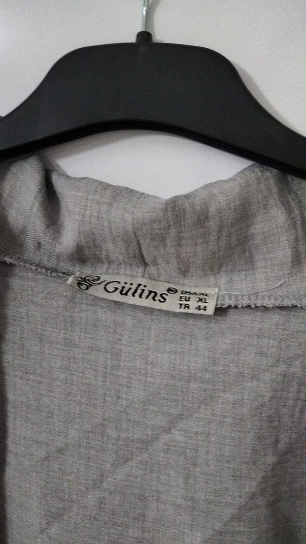 Gri Keten Midi Kadın Ceket - Görsel 3