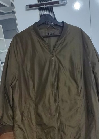 Kadın Uzun Kahverengi Fermuarlı Ceket - Görsel 3