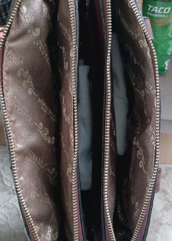 Bordo Deri Tokalı Kadın Çanta - Görsel 4