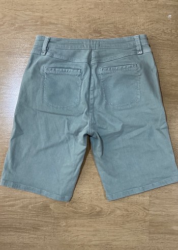 Açık Yeşil Denim Şort - Görsel 2