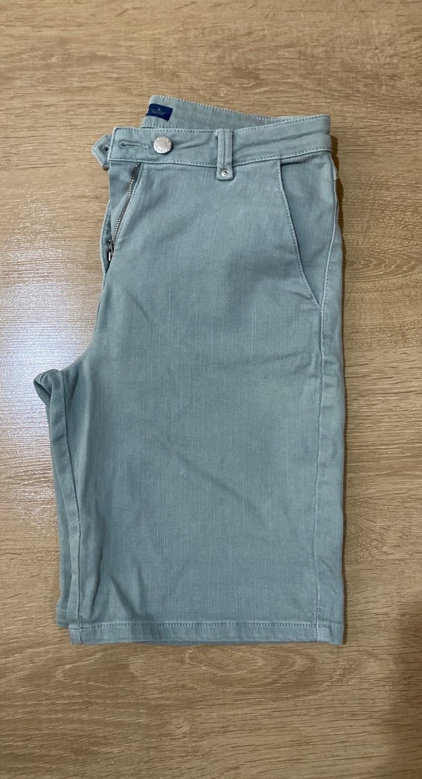 Açık Yeşil Denim Şort - Görsel 3