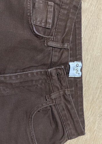 Kahverengi  Yırtmaçlı Kadın Pantolon - Görsel 5