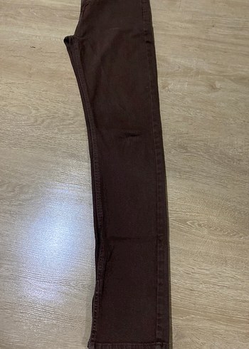 Kahverengi  Yırtmaçlı Kadın Pantolon - Görsel 2