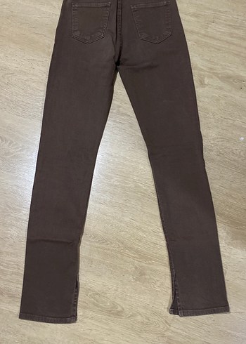 Kahverengi  Yırtmaçlı Kadın Pantolon - Görsel 4