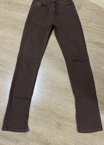 Kahverengi  Yırtmaçlı Kadın Pantolon - Görsel 3