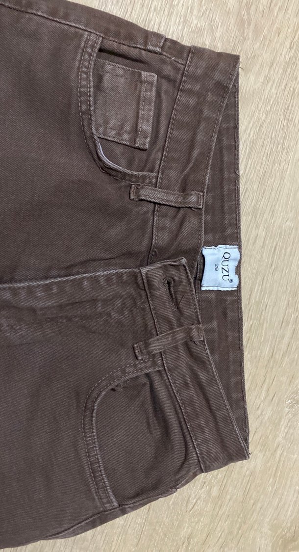 Kahverengi  Yırtmaçlı Kadın Pantolon - Görsel 5