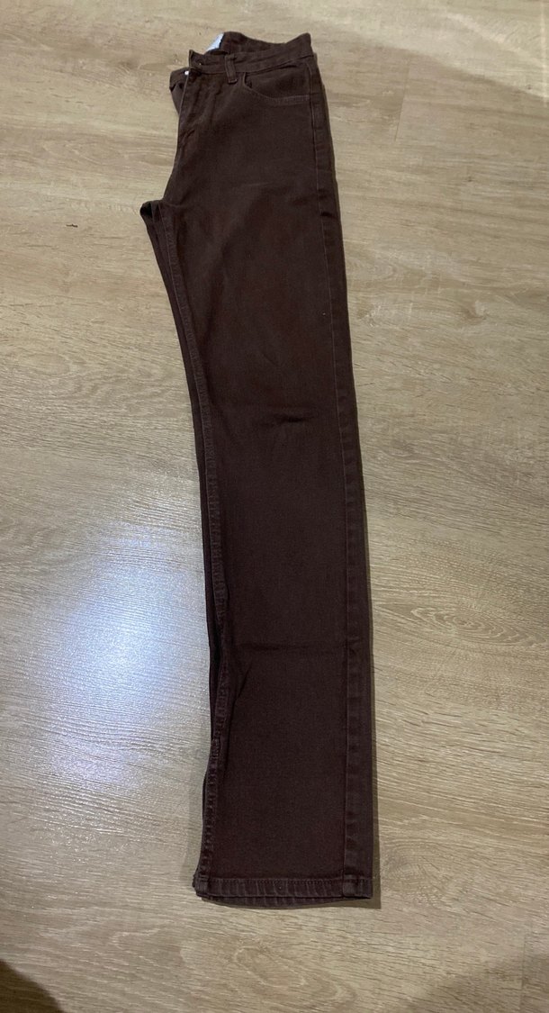 Kahverengi  Yırtmaçlı Kadın Pantolon - Görsel 2