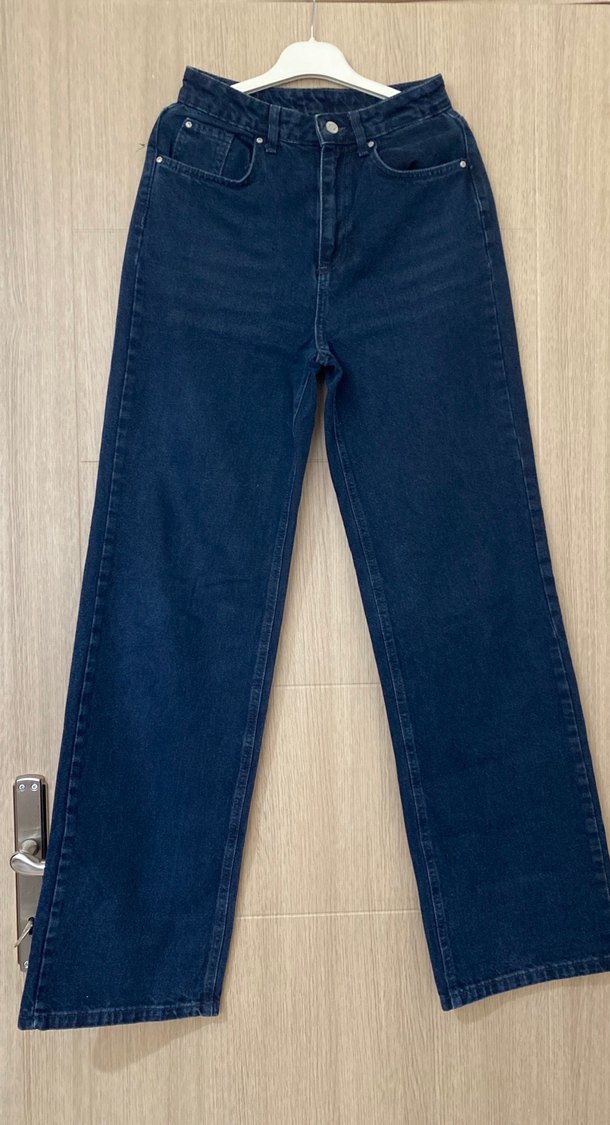 Lacivert Kadın Wide Leg Jean - Görsel 2