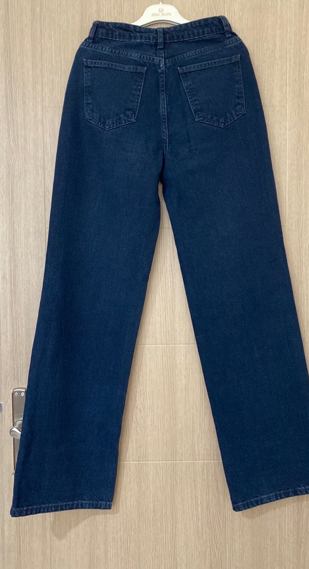 Lacivert Kadın Wide Leg Jean - Görsel 3