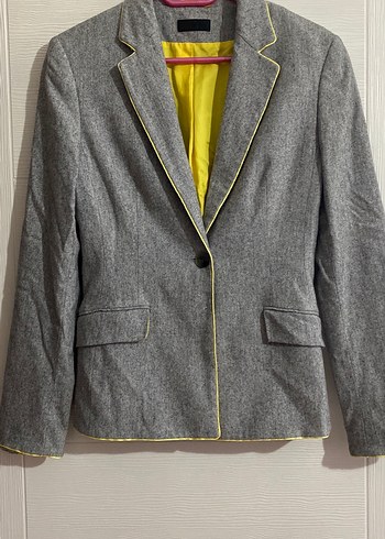 Network Gri Düğmeli Kadın Ceket - Görsel 3