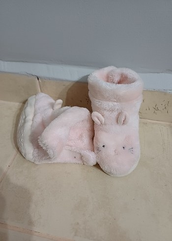 Kızlar için Pembe Peluş Ev Terliği - Görsel 3