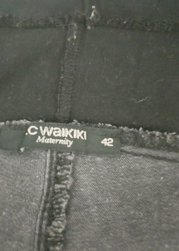 Kemer Detaylı Siyah Hamile Kot Pantolon - Görsel 3