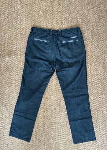 NETWORK Erkek Lacivert Kemerli Denim Pantolon - Görsel 4