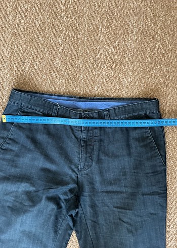 NETWORK Erkek Lacivert Kemerli Denim Pantolon - Görsel 5