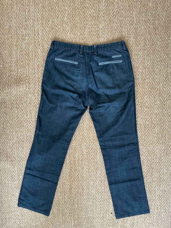 NETWORK Erkek Lacivert Kemerli Denim Pantolon - Görsel 4