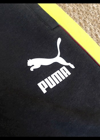 Siyah Sarı Puma Ferrari Erkek Eşofman Altı - Görsel 2