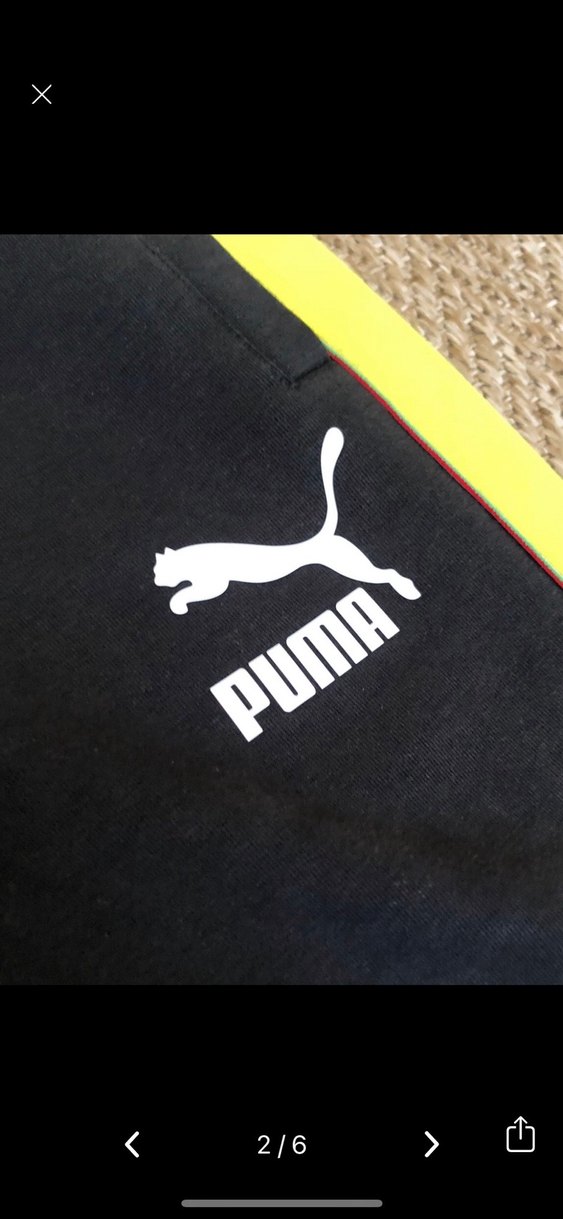 Siyah Sarı Puma Ferrari Erkek Eşofman Altı - Görsel 2