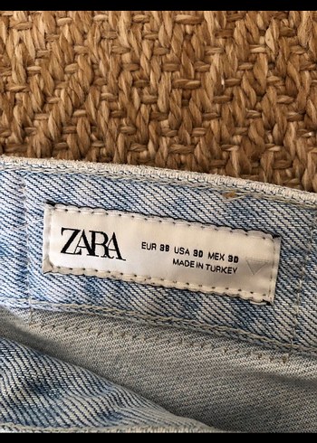 Gri Bej Kadın Denim Salaş pantolon - Görsel 5