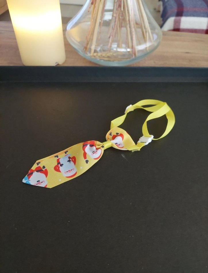 NOEL BABALI SARI TONLU KEDİ&KÖPEK KRAVATI - Görsel 4