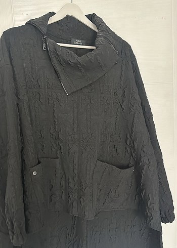 Düğmeli Siyah Uzun şık kullanıma uygun gömlek tasarım - Görsel 2