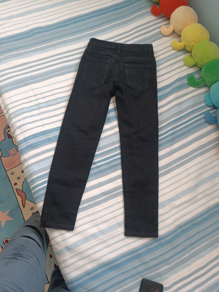 Düğmeli Siyah Hamile Kot Pantolon 7 8 yas - Görsel 3