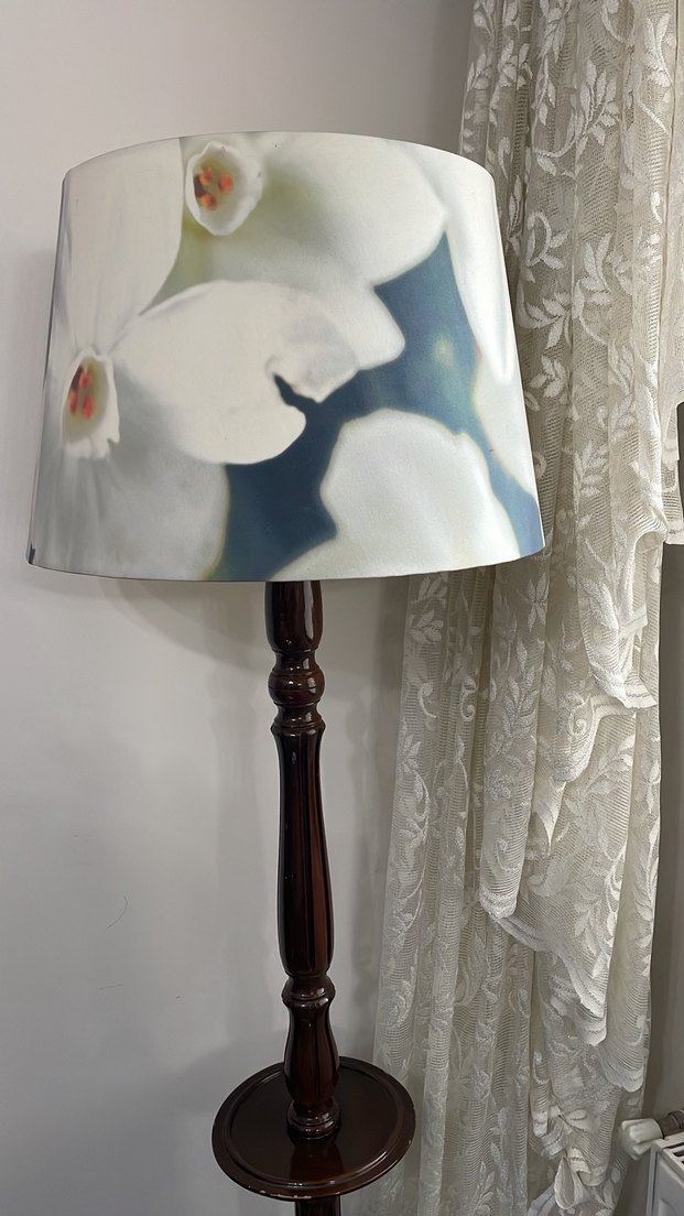 Ahşap Gövdeli Bej Abajur Lambası - Görsel 3