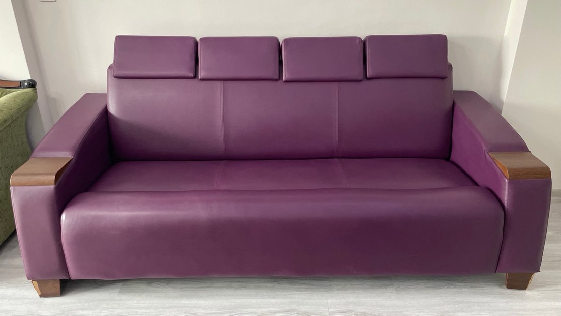 3+3+1 Mor Beyaz Modern Koltuk Takımı - Görsel 2